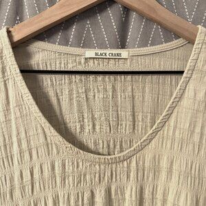 Creamy Taupe Caftan Dress - L - Black Crane